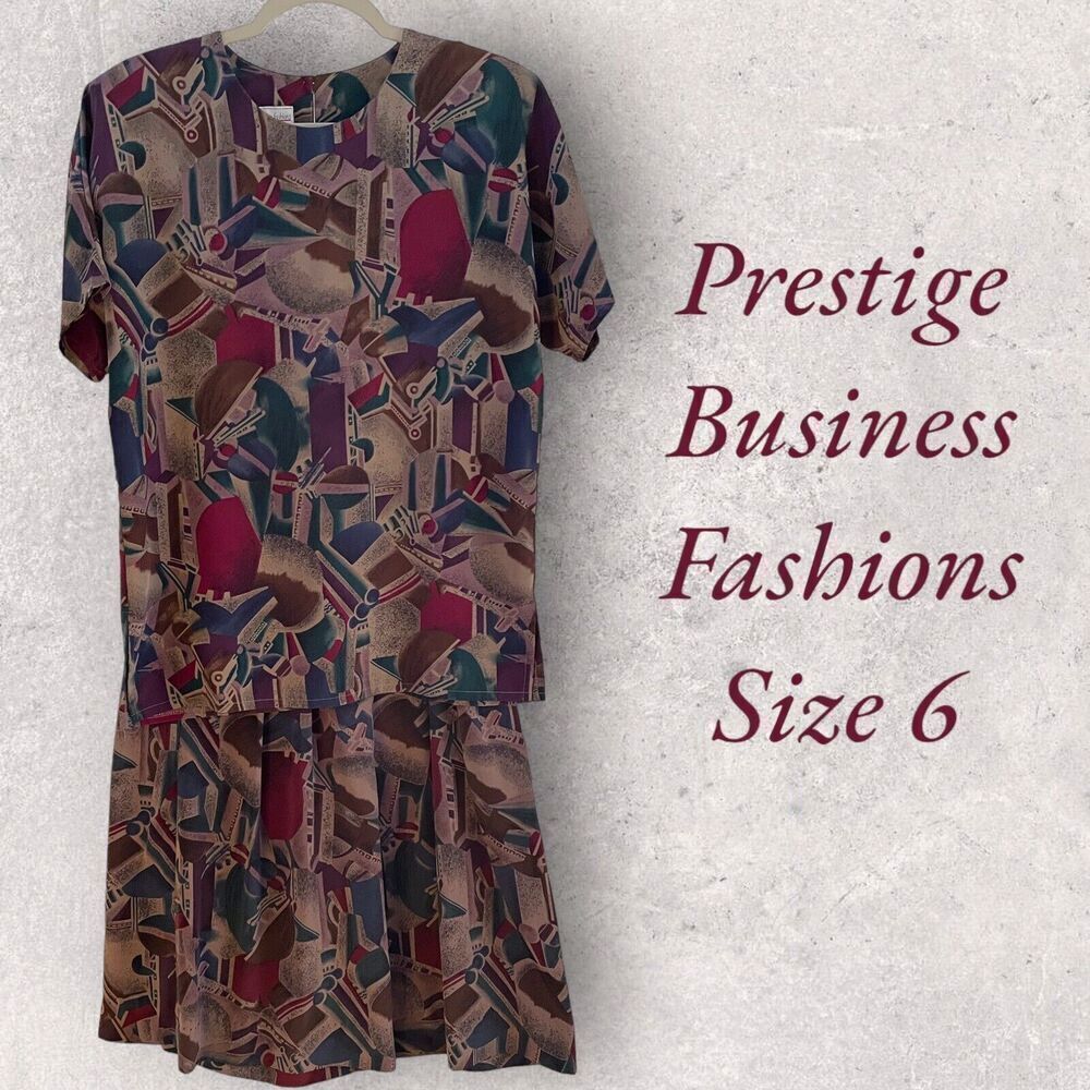 Prestige Business Fashions 2 Piece Top & Skort Set Size 6